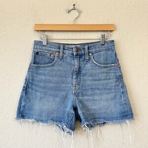 MADEWELL Jean Shorts Blue Denim High Rise Cut Off Cotton Grunge